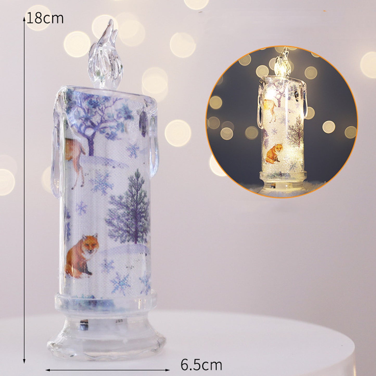 Christmas Transparent Electronic Candles – Decorative Gift