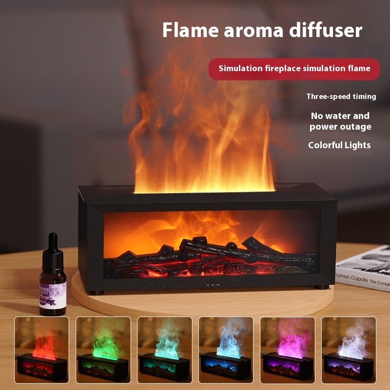 3D Flame Aromatherapy Diffuser – Colorful Oil Humidifier