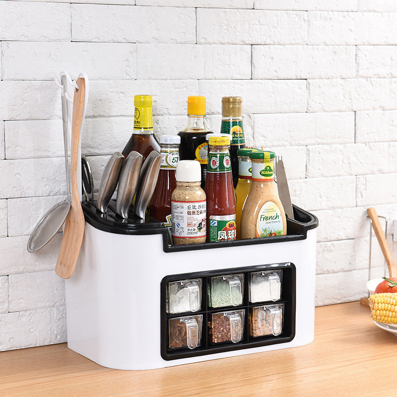 Vogue Multi-Functional Kitchen Set – Spice Box, Bottle Holder & Knife Rack