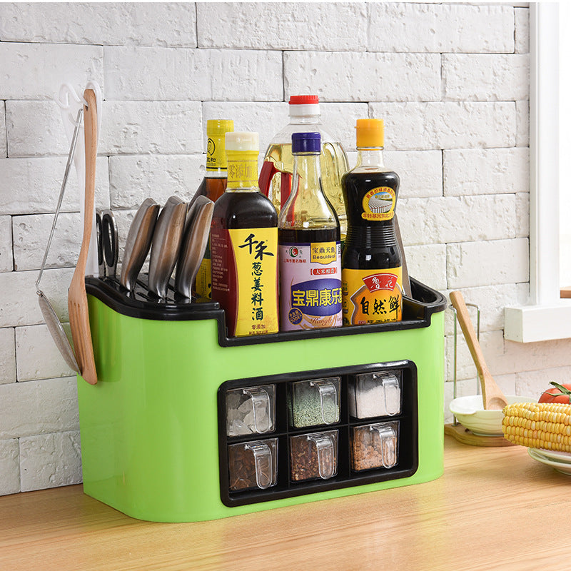 Vogue Multi-Functional Kitchen Set – Spice Box, Bottle Holder & Knife Rack