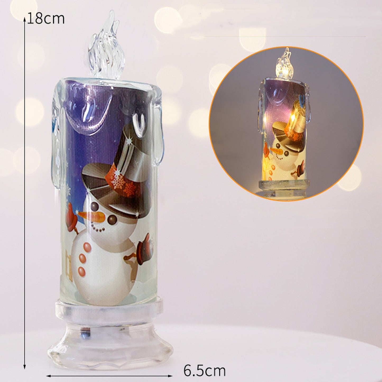 Christmas Transparent Electronic Candles – Decorative Gift
