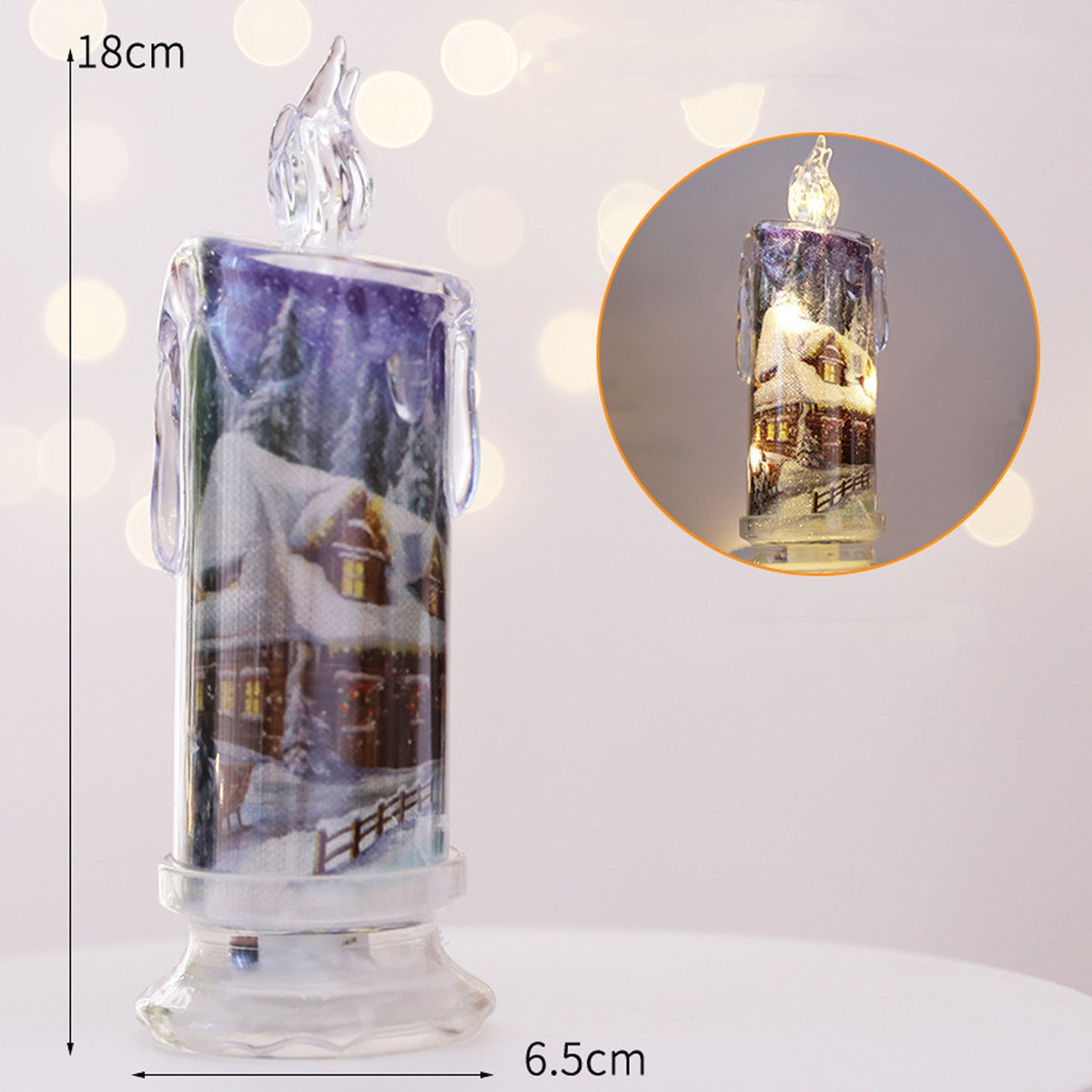 Christmas Transparent Electronic Candles – Decorative Gift
