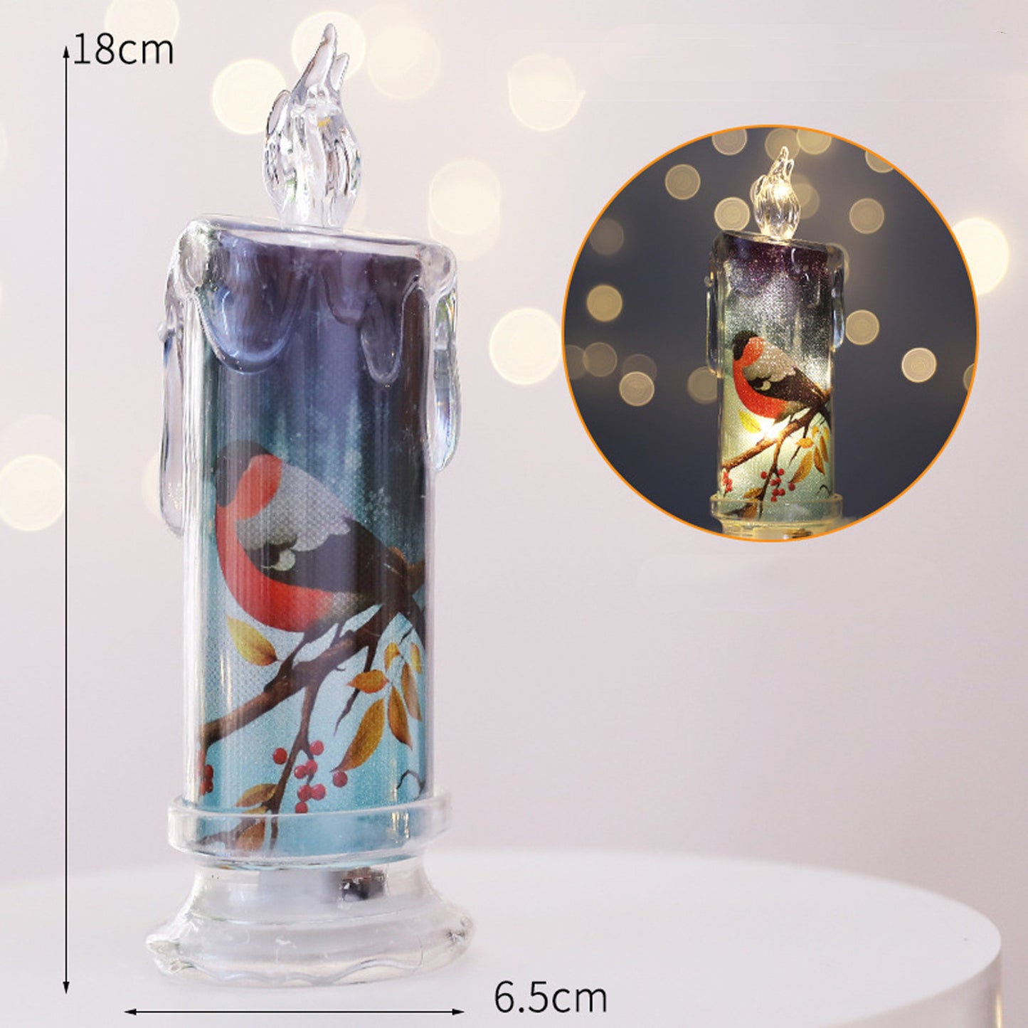 Christmas Transparent Electronic Candles – Decorative Gift