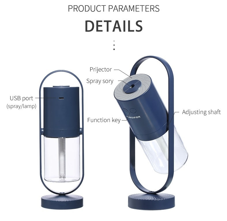 Magic Shadow USB Air Humidifier with Night Light & Mini Purifier