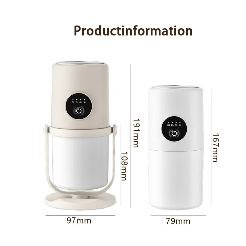 Two-Hole 280ML USB Mini Humidifier – Silent Cool Mist with Timer & Night Light for Home, Office, Car