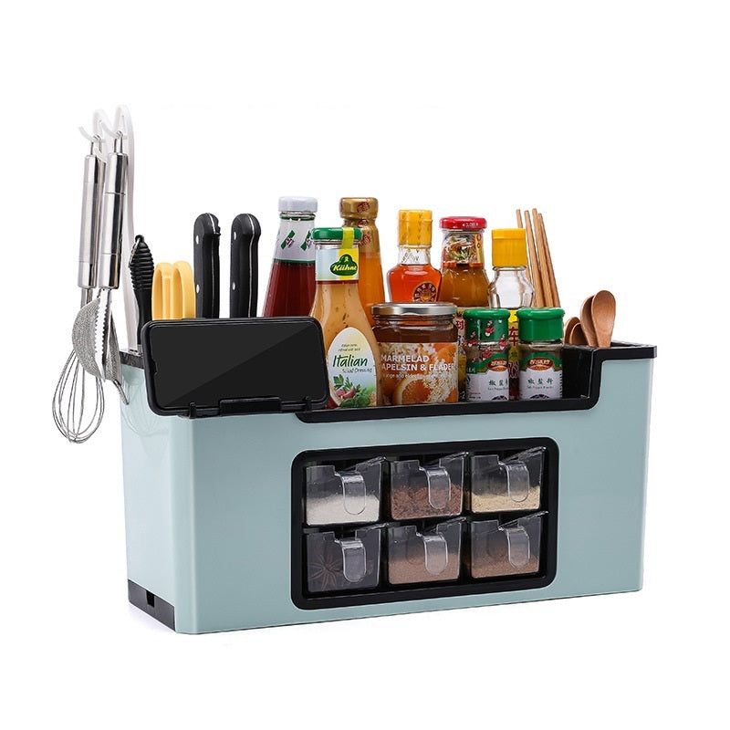Vogue Multi-Functional Kitchen Set – Spice Box, Bottle Holder & Knife Rack