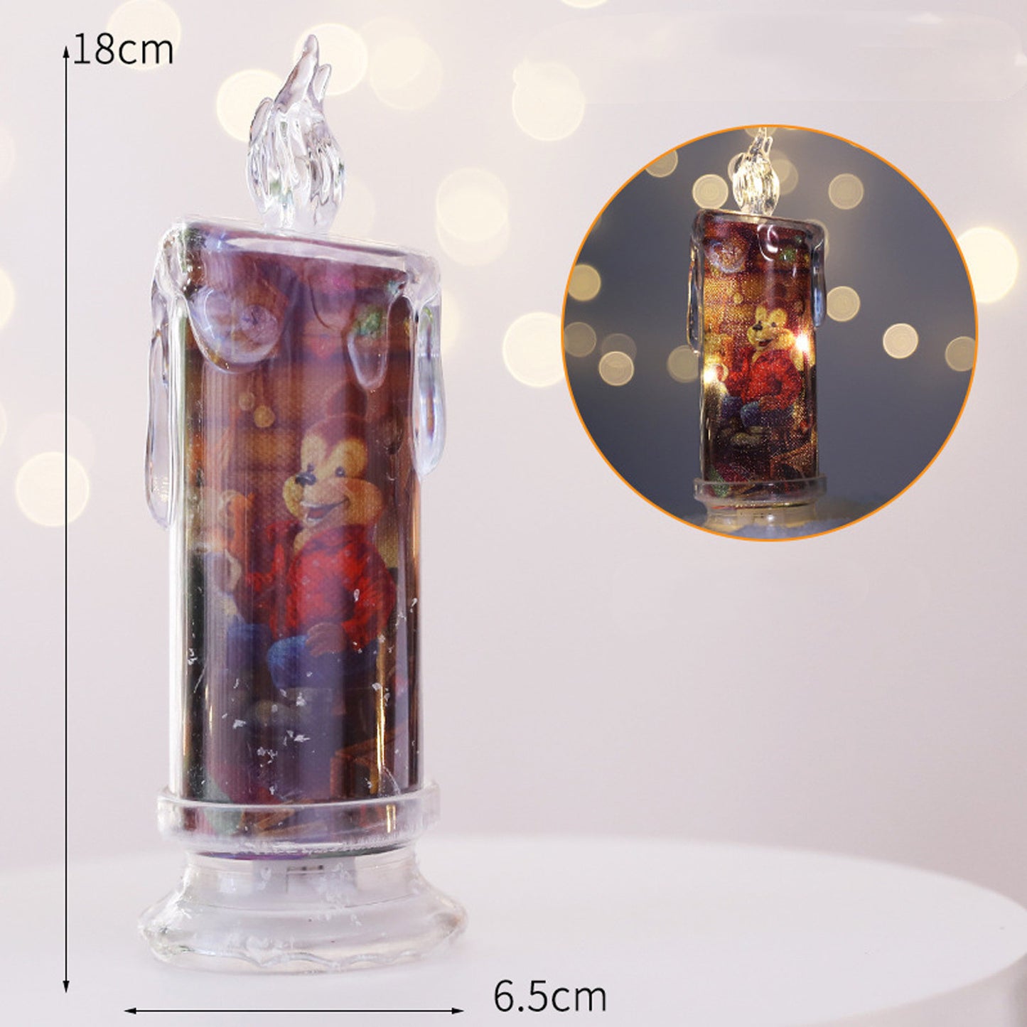 Christmas Transparent Electronic Candles – Decorative Gift