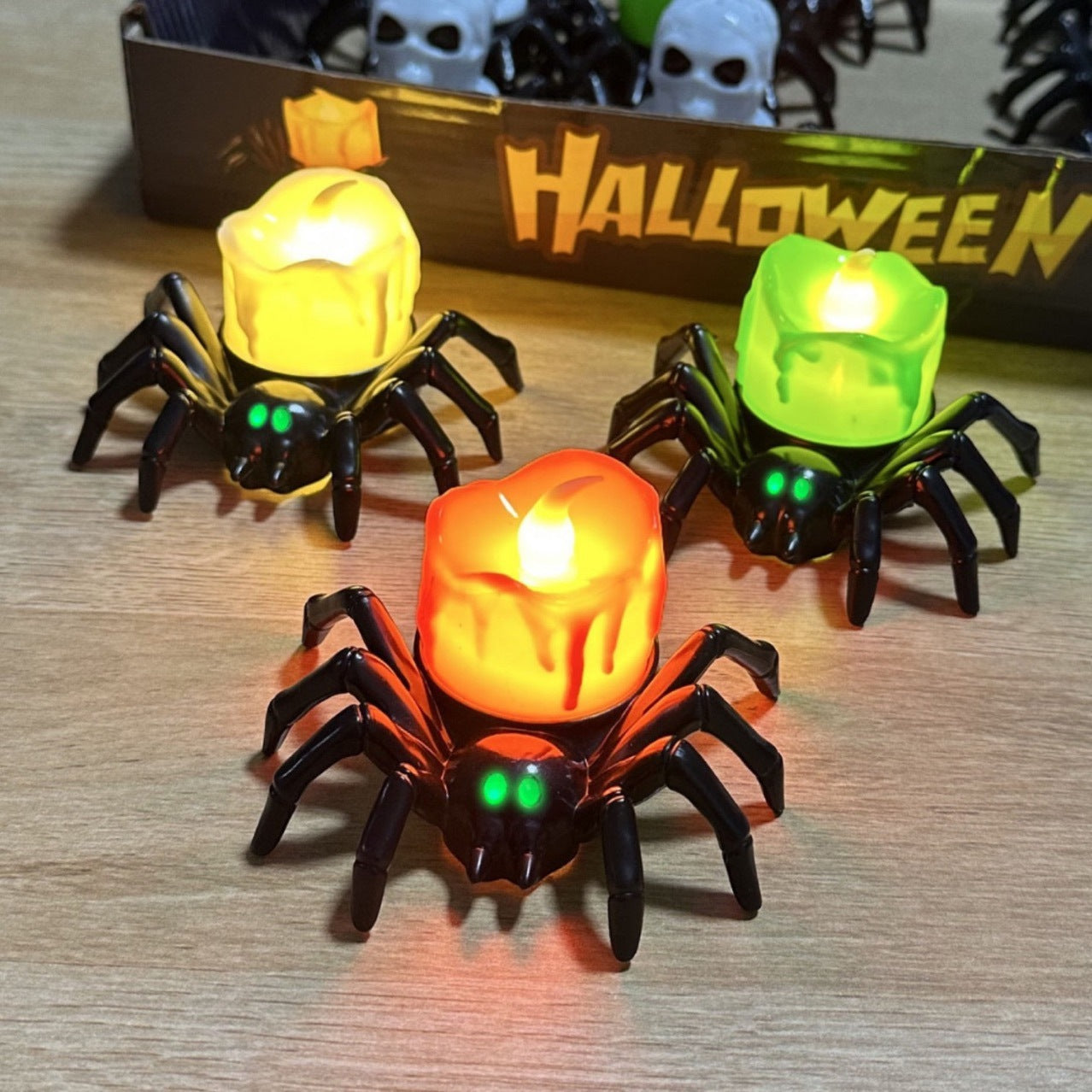 Halloween Spider Night Lights – Spooky Party Decor