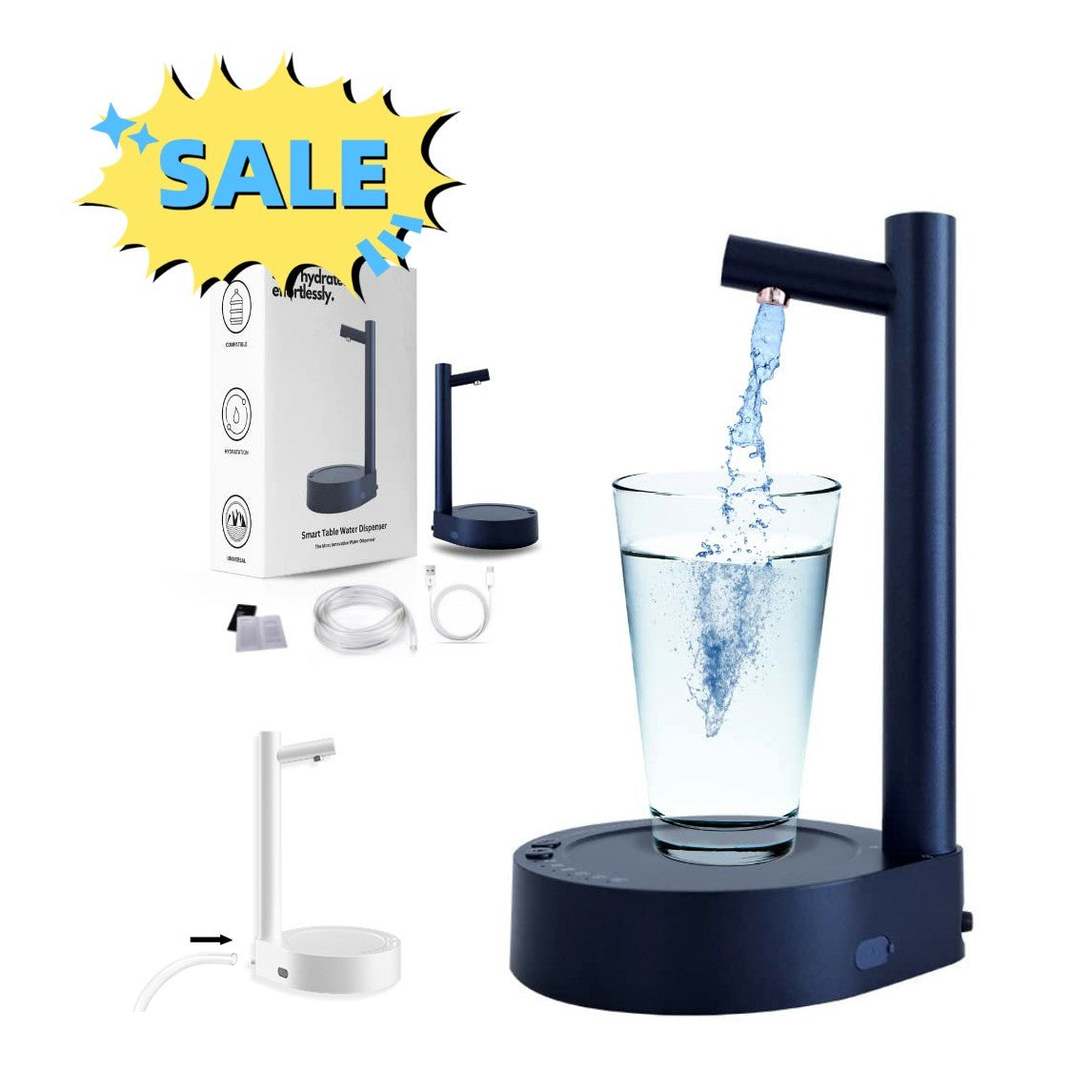 Electric Water Dispenser Pump – USB Rechargeable Gallon Bottle Dispenser