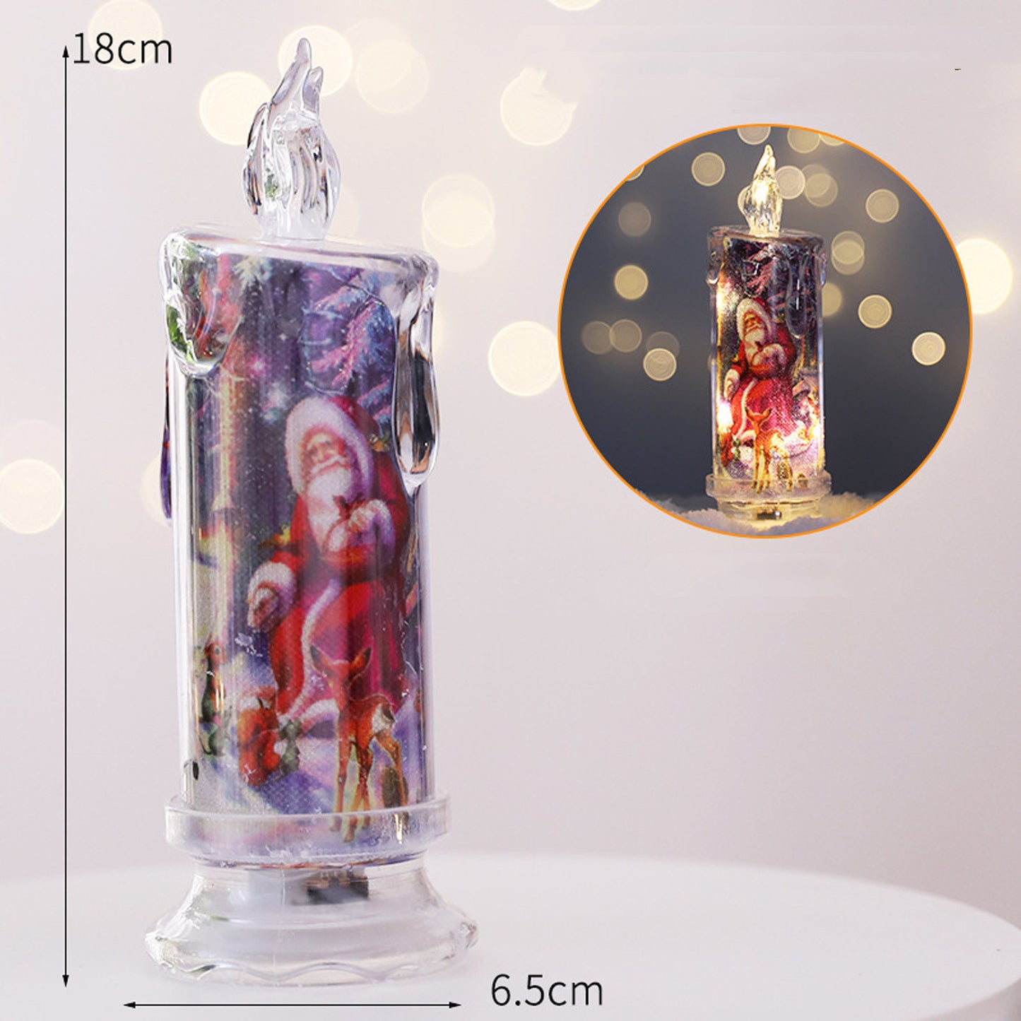 Christmas Transparent Electronic Candles – Decorative Gift