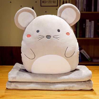 Cartoon Multifunctional Blanket Animal Pillow Blanket
