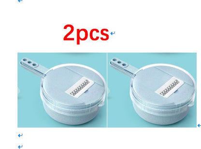 8-in-1 Mandoline Slicer – Vegetable Cutter, Potato Peeler, Carrot & Onion Grater with Strainer