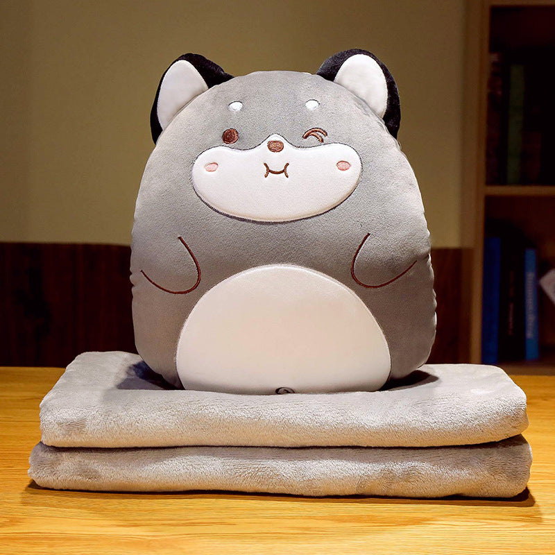 Cartoon Multifunctional Blanket Animal Pillow Blanket