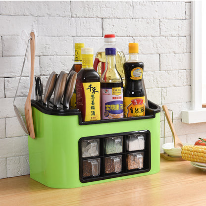 Vogue Multi-Functional Kitchen Set – Spice Box, Bottle Holder & Knife Rack