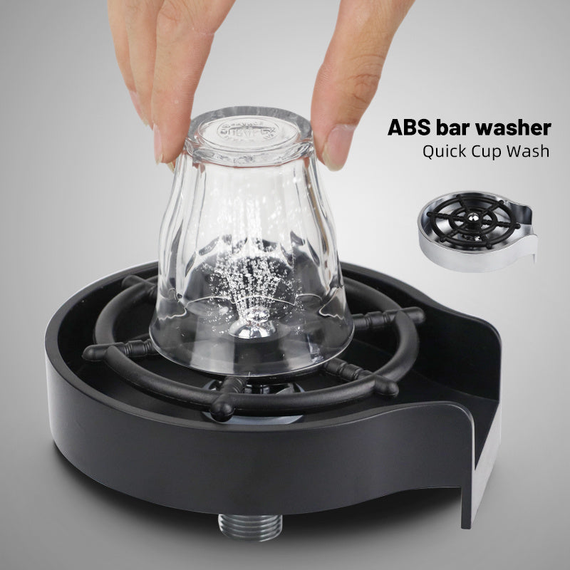 Bar Counter Cup Washer – High-Pressure Sink Spray Automatic Faucet for Coffee Pitcher & Kitchen Cup Cleaning