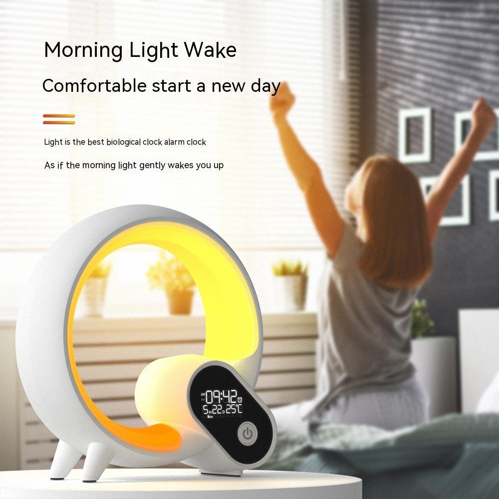 Creative Q Light Sunrise Alarm Clock with Bluetooth & Atmosphere Lamp