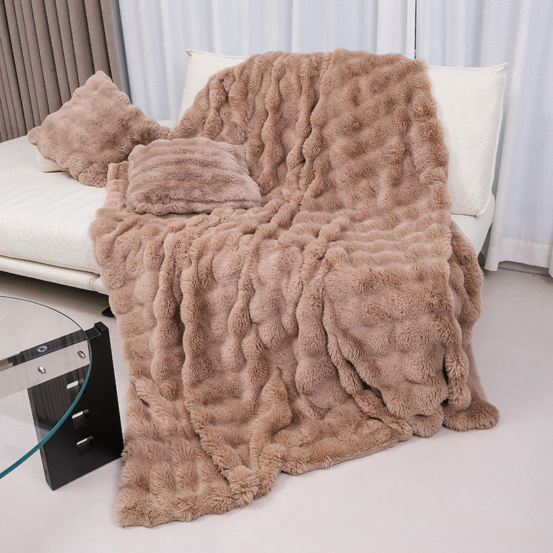 Summer Nap Blanket Office Air Conditioning Blanket Coral Fleece Blanket