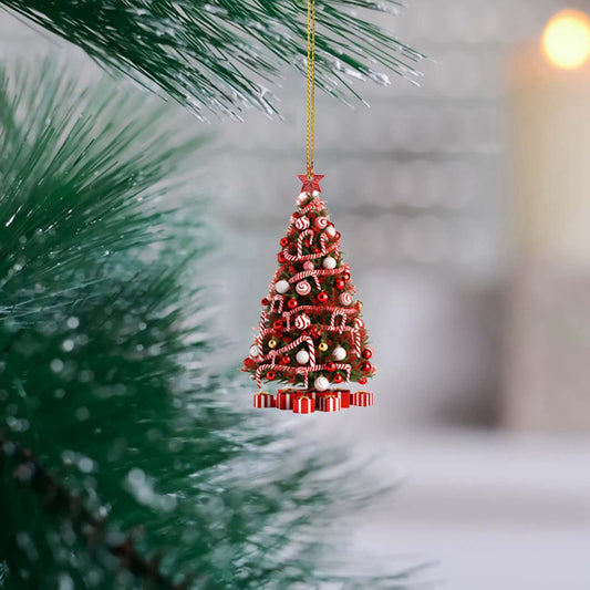 Christmas Tree Pendant – Acrylic Flat Holiday Decoration for Home & Tree
