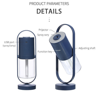 Magic Shadow USB Air Humidifier with Night Light & Mini Purifier