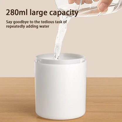 Two-Hole 280ML USB Mini Humidifier – Silent Cool Mist with Timer & Night Light for Home, Office, Car