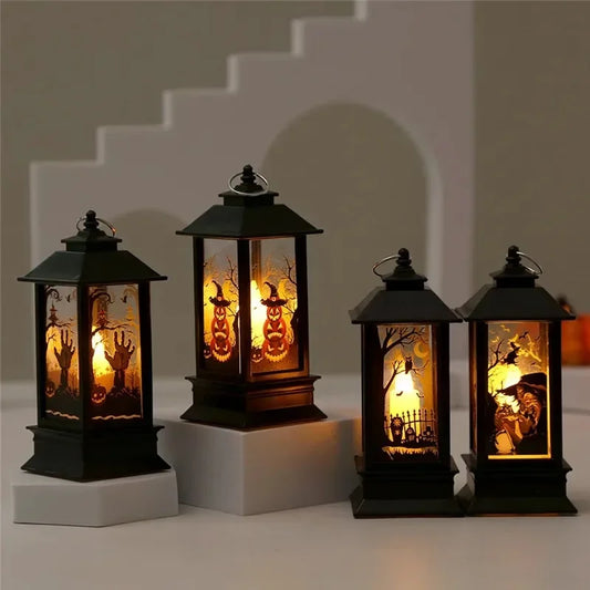 Halloween LED Lantern – Vintage Witch