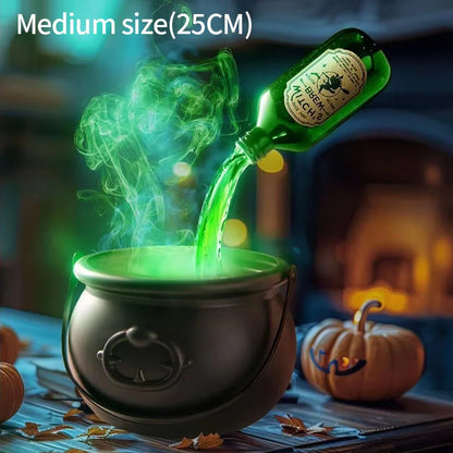 LED Witch Cauldron with Fog – Spooky Skeleton Halloween Decor