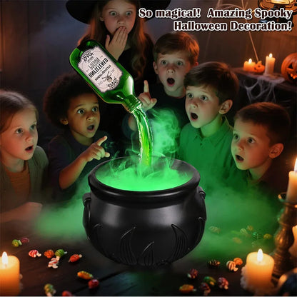 LED Witch Cauldron with Fog – Spooky Skeleton Halloween Decor