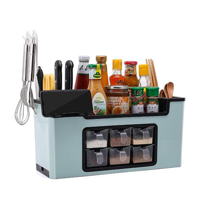 Vogue Multi-Functional Kitchen Set – Spice Box, Bottle Holder & Knife Rack