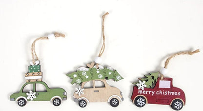 New cute wooden creative Christmas tree pendant