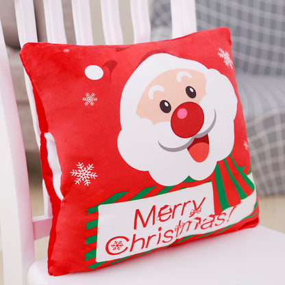 Cartoon Christmas Series Throw Pillow Warm Hand Covering Office Three In One Blanket
