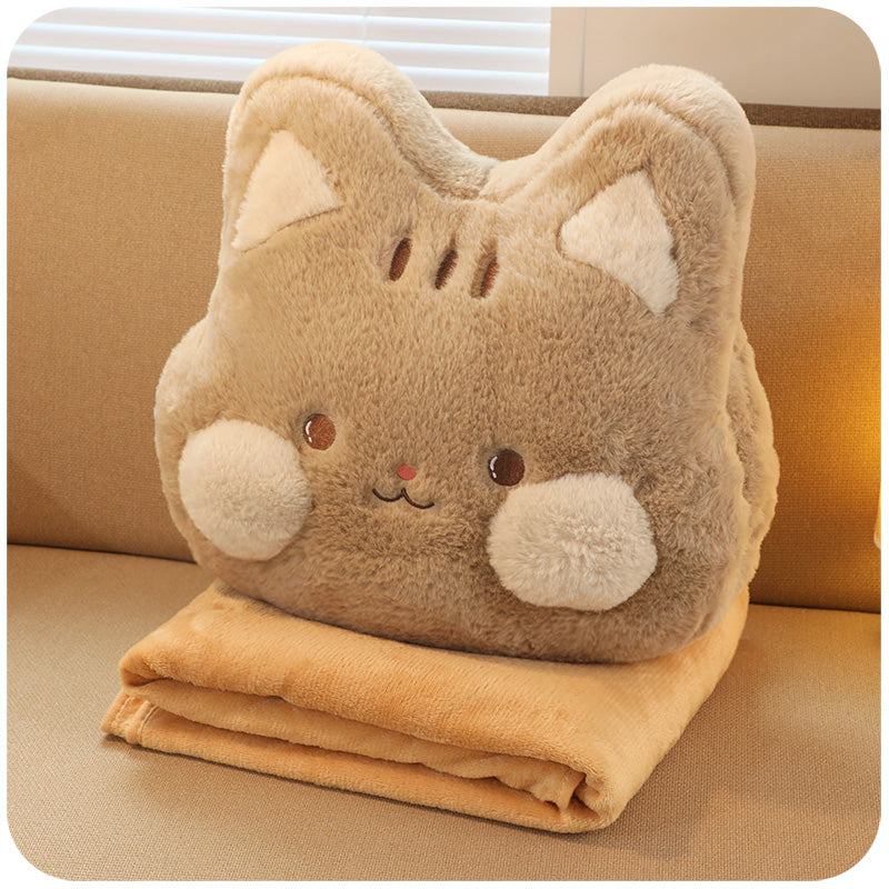 Throw Pillow Quilt Small Blanket Two In One